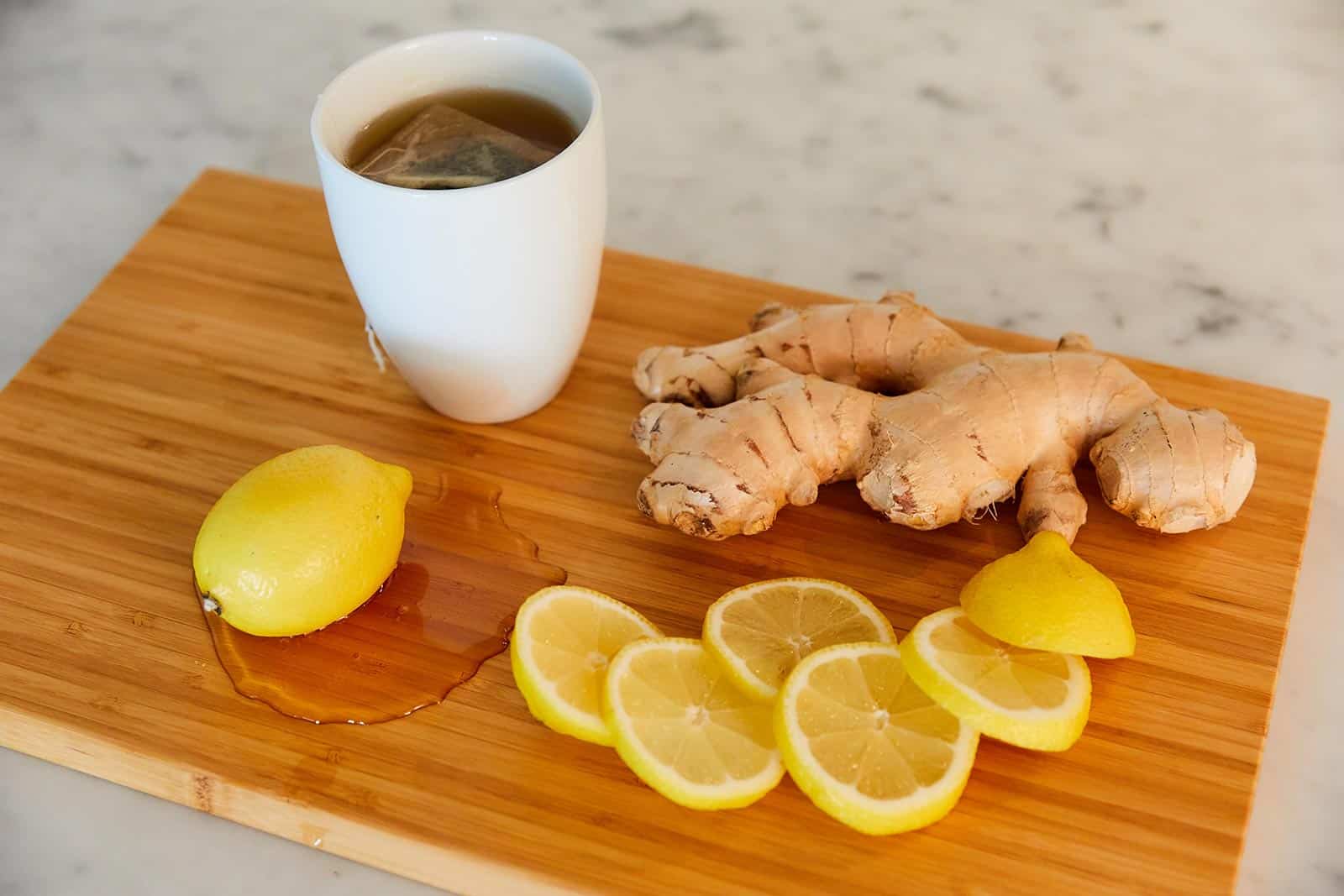 Soothing lemon ginger detox tea recipe