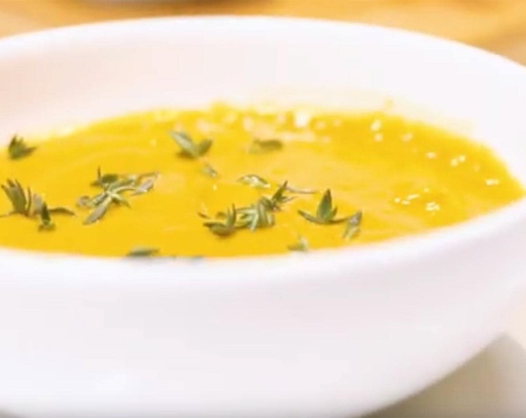 creamy pumpkin soup bowl recipe