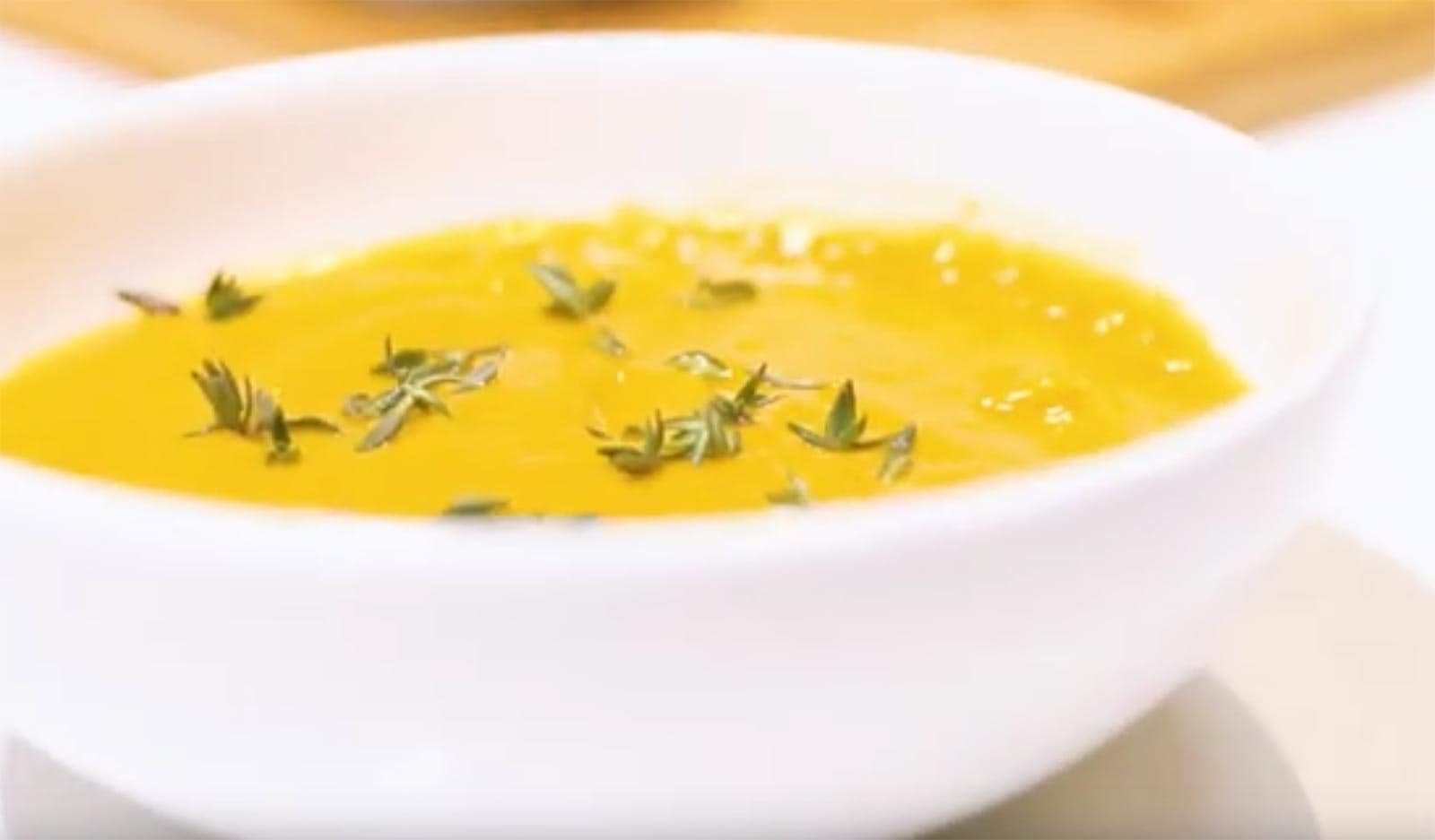 creamy pumpkin soup bowl recipe