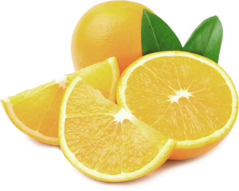 Sour orange cut in pieces