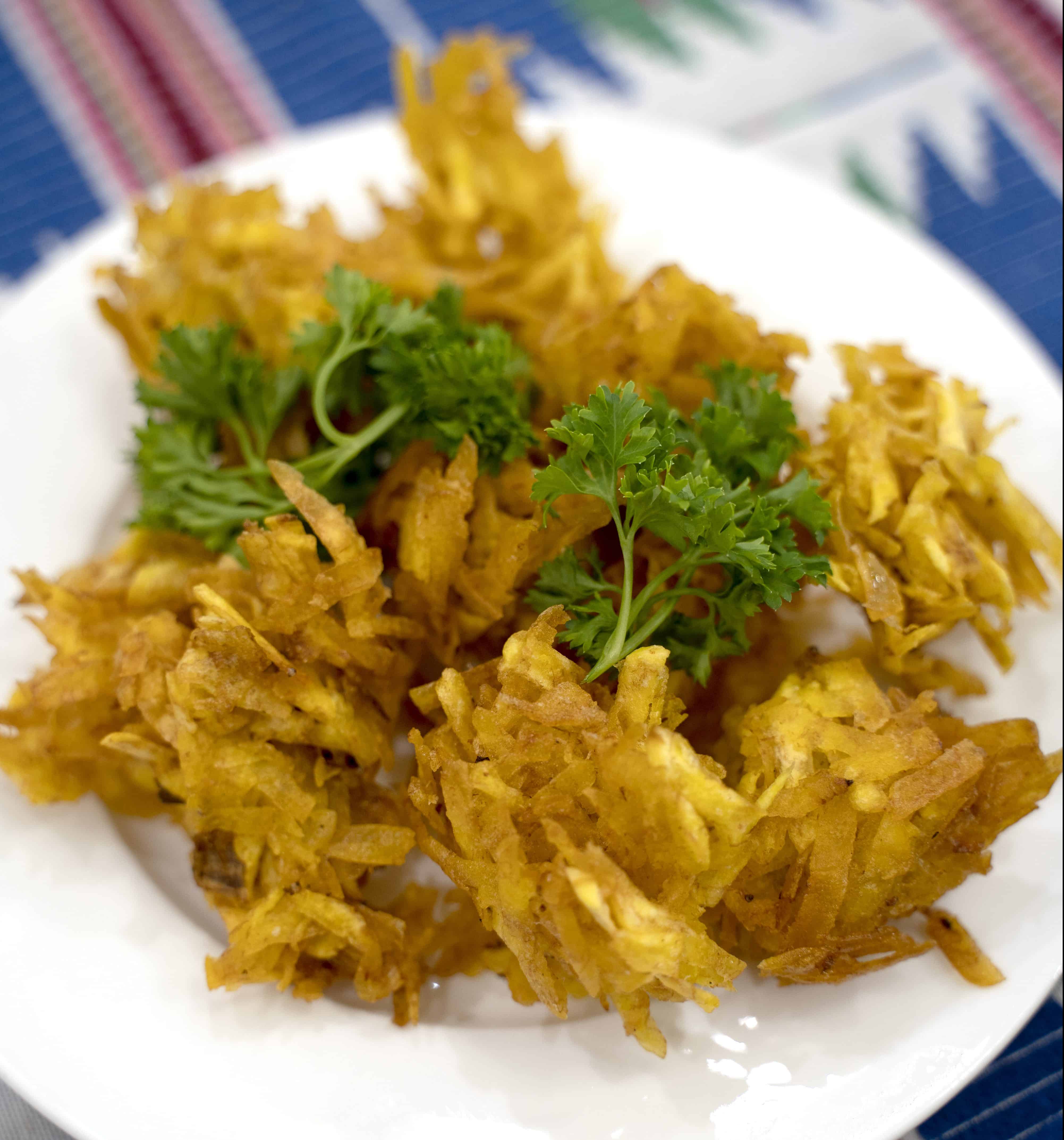 Tropical green plantain fritter recipe