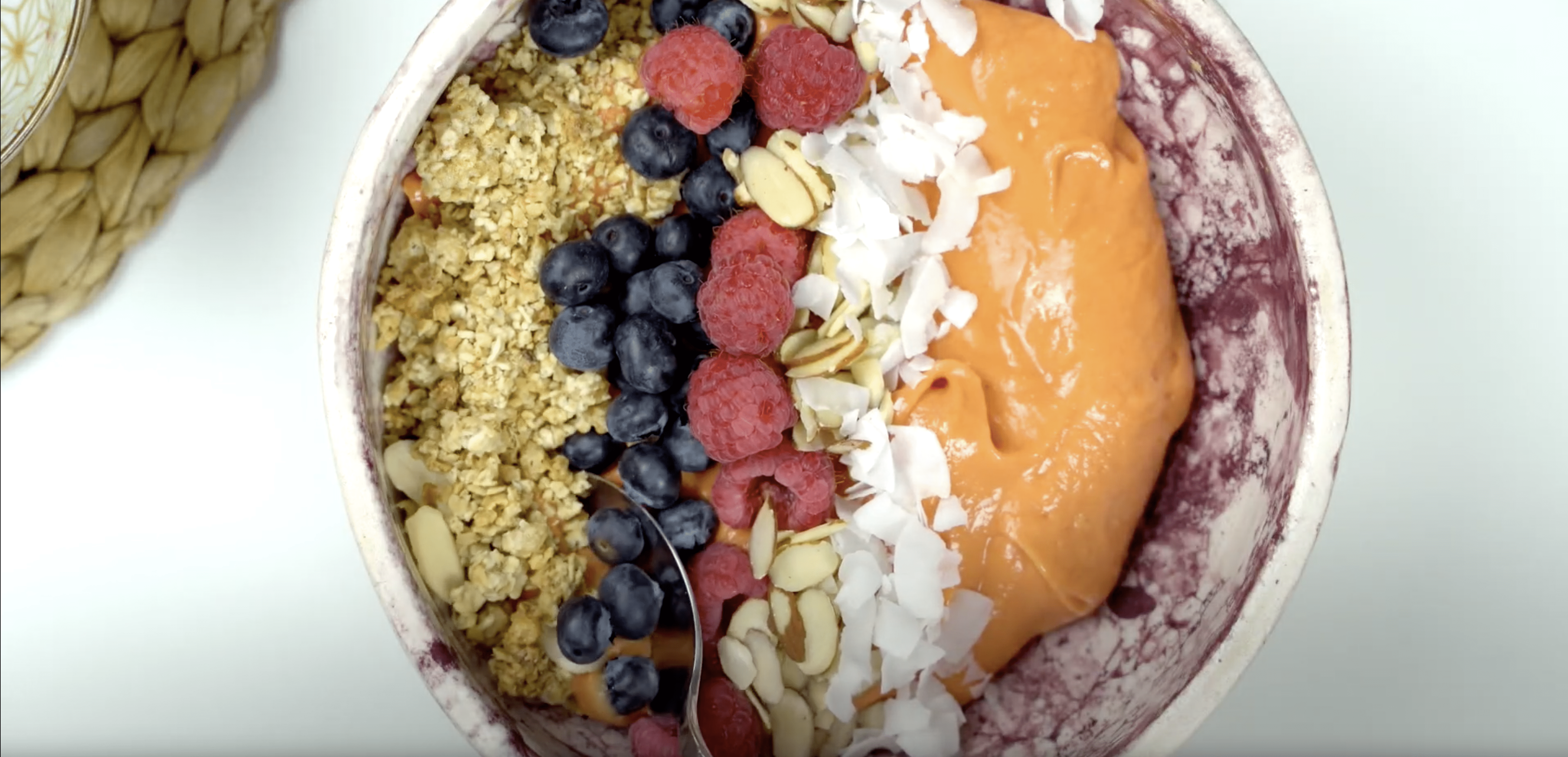 Mamey fruit smoothie bowl