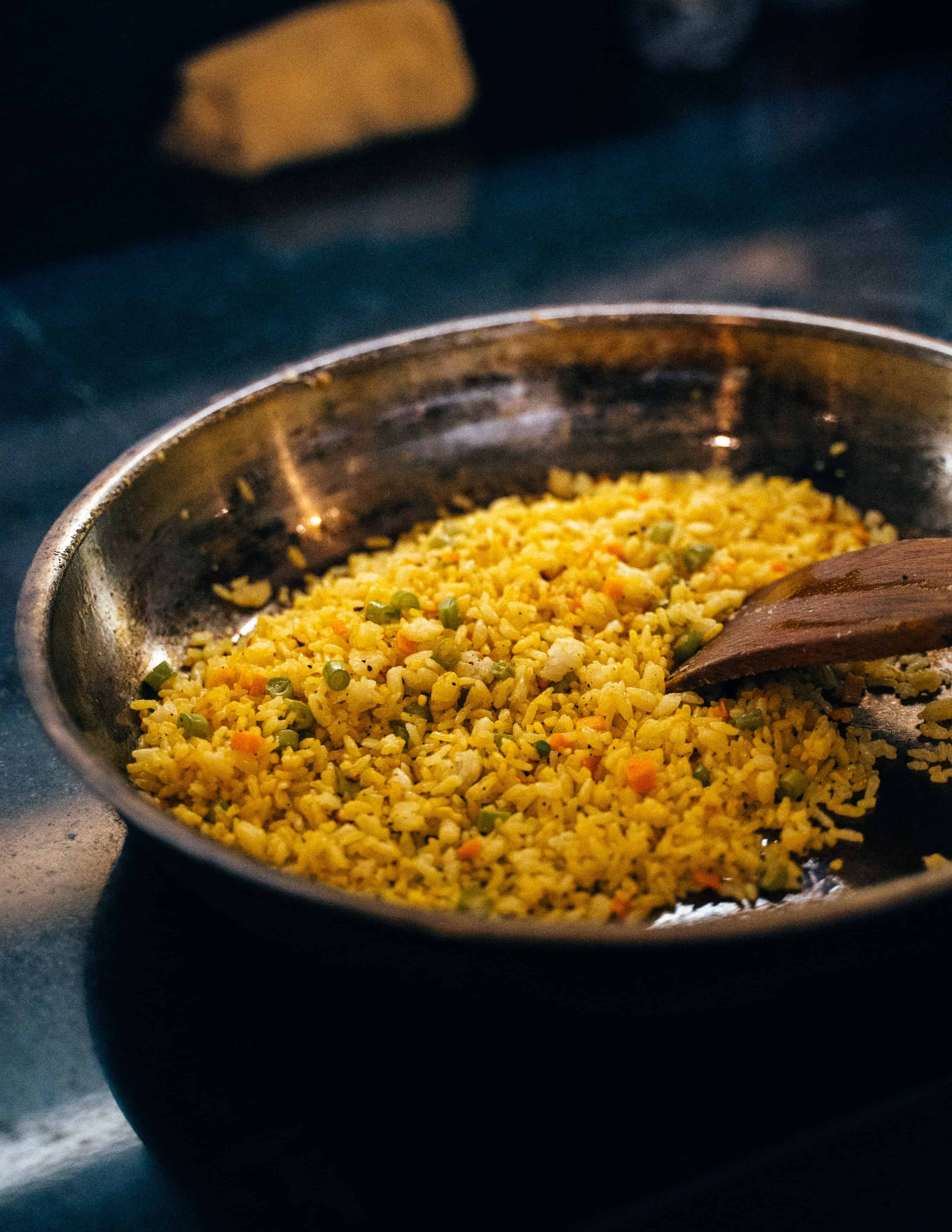 Turmeric Rice with Peas and Carrots
