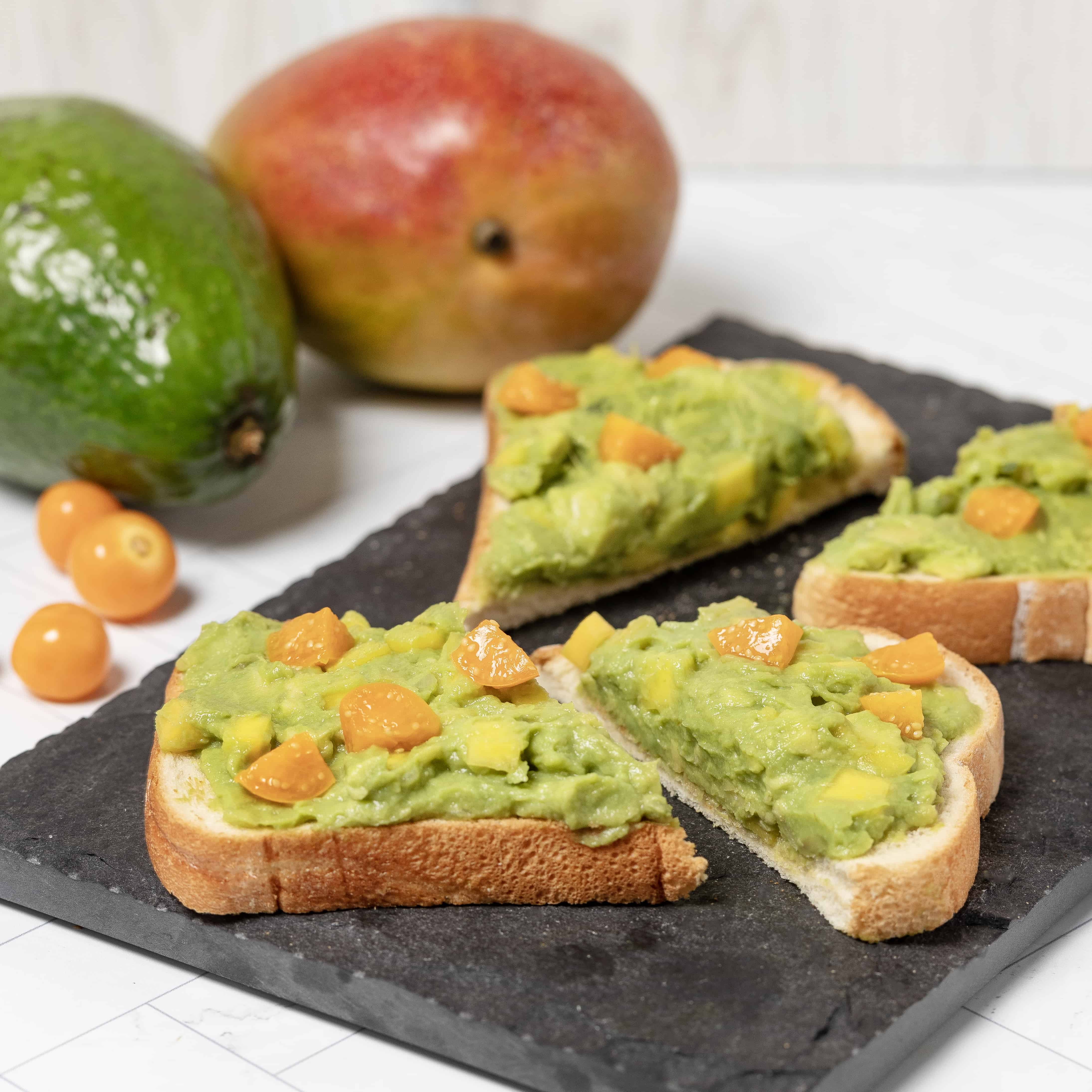 Goldenberries and Mango Avocado Toast