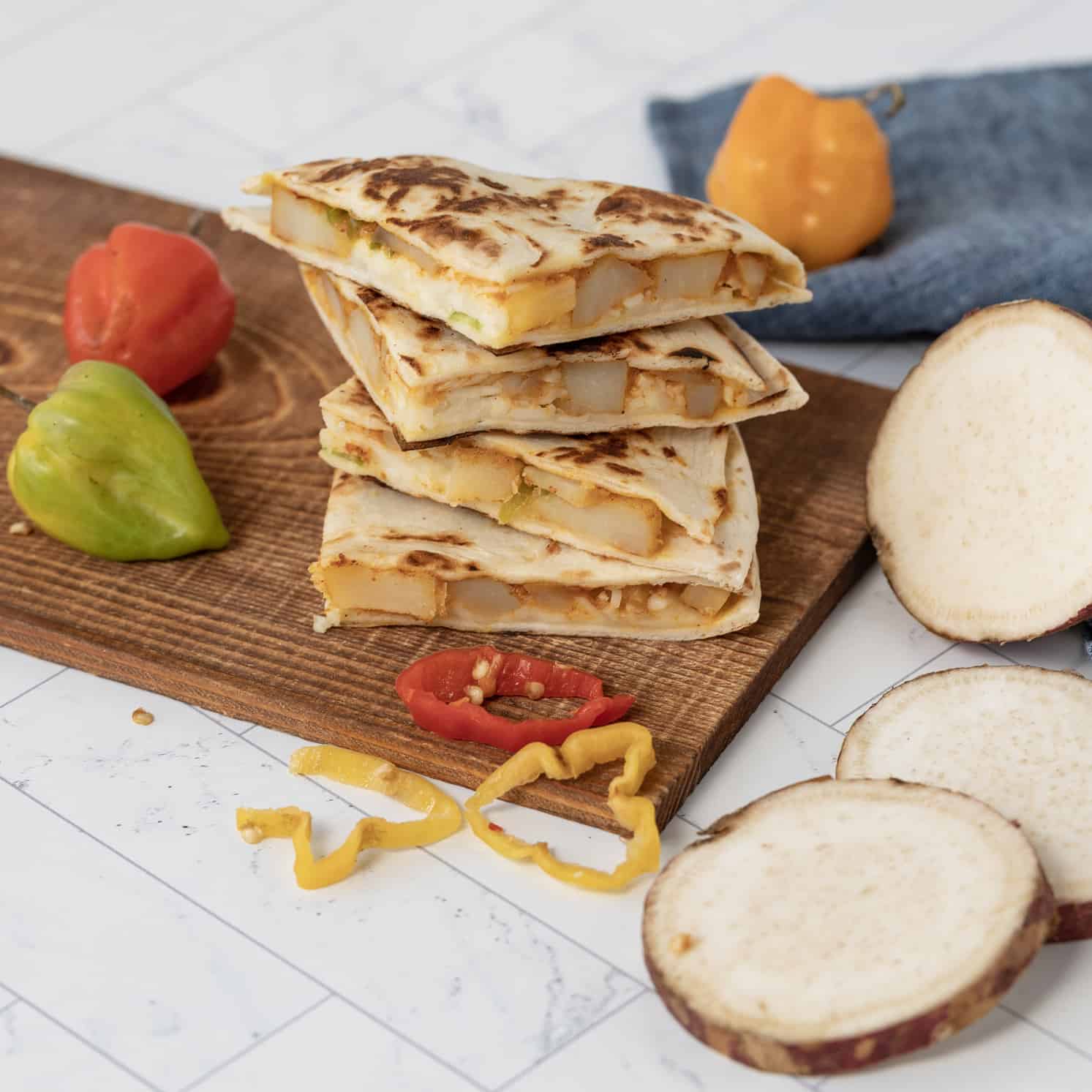 Boniato and Mango al Pastor Quesadilla