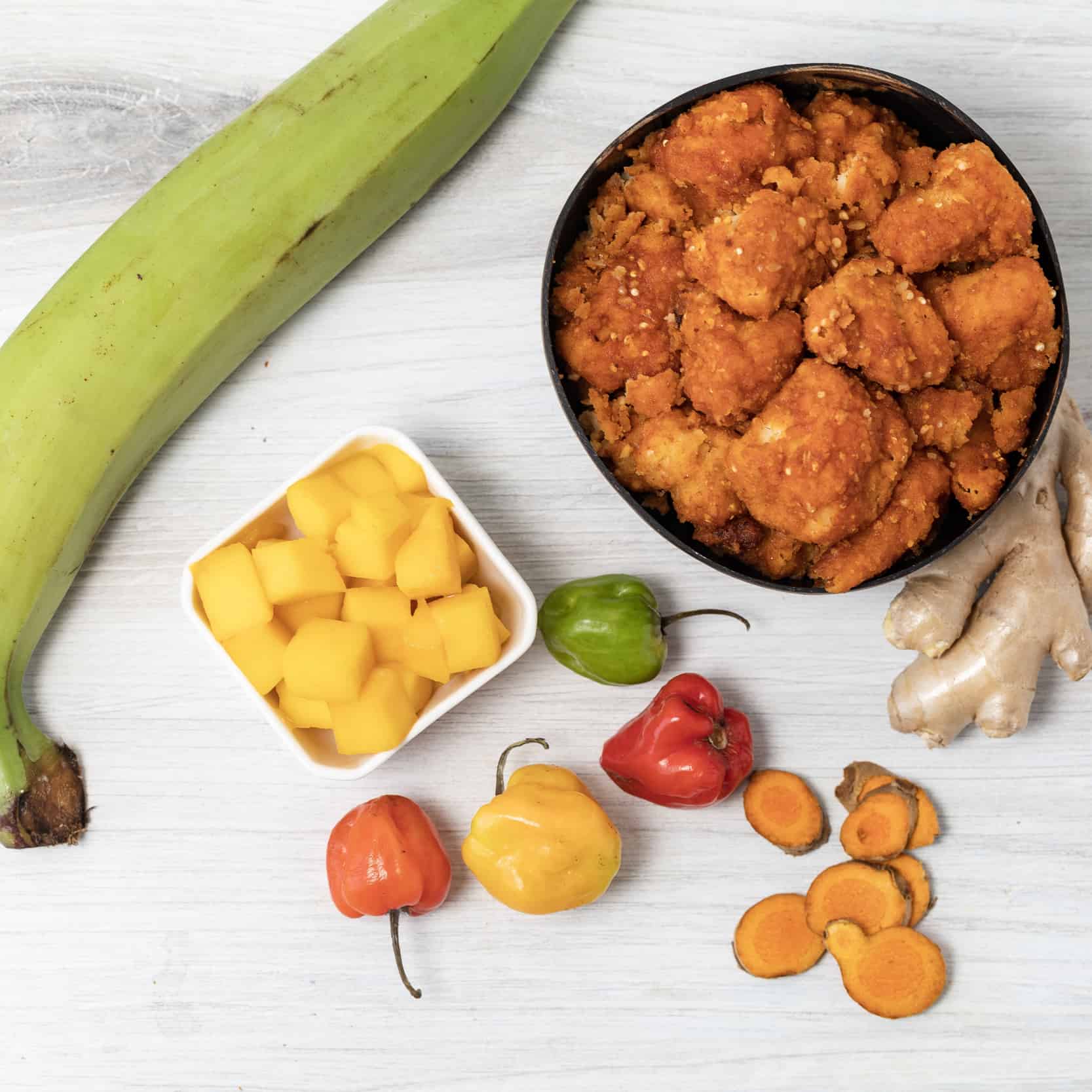 Buffalo Plantain and Mango ‘Wings’