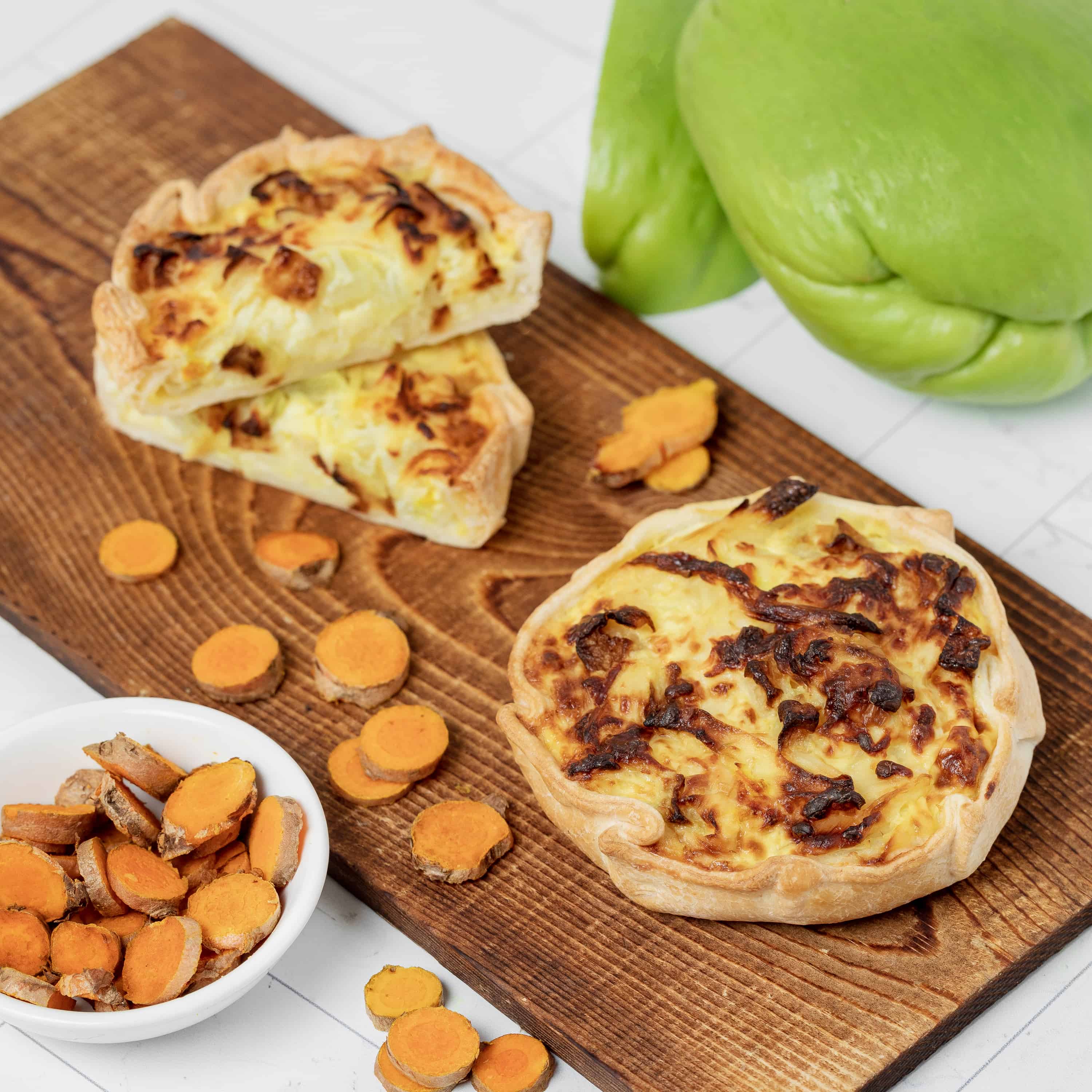 Chayote and Onion Quiche