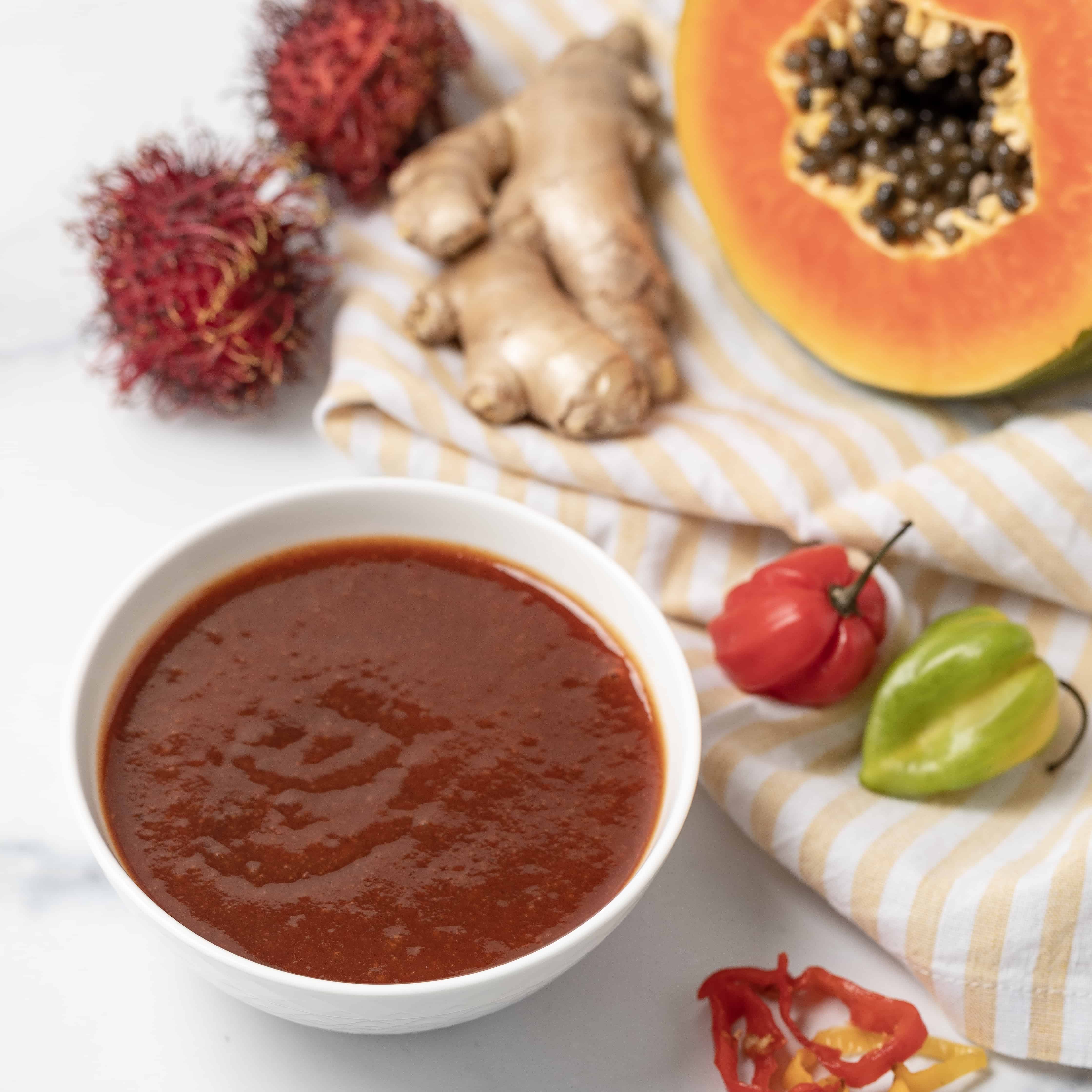 Papaya Tropical Spicy BBQ Sauce