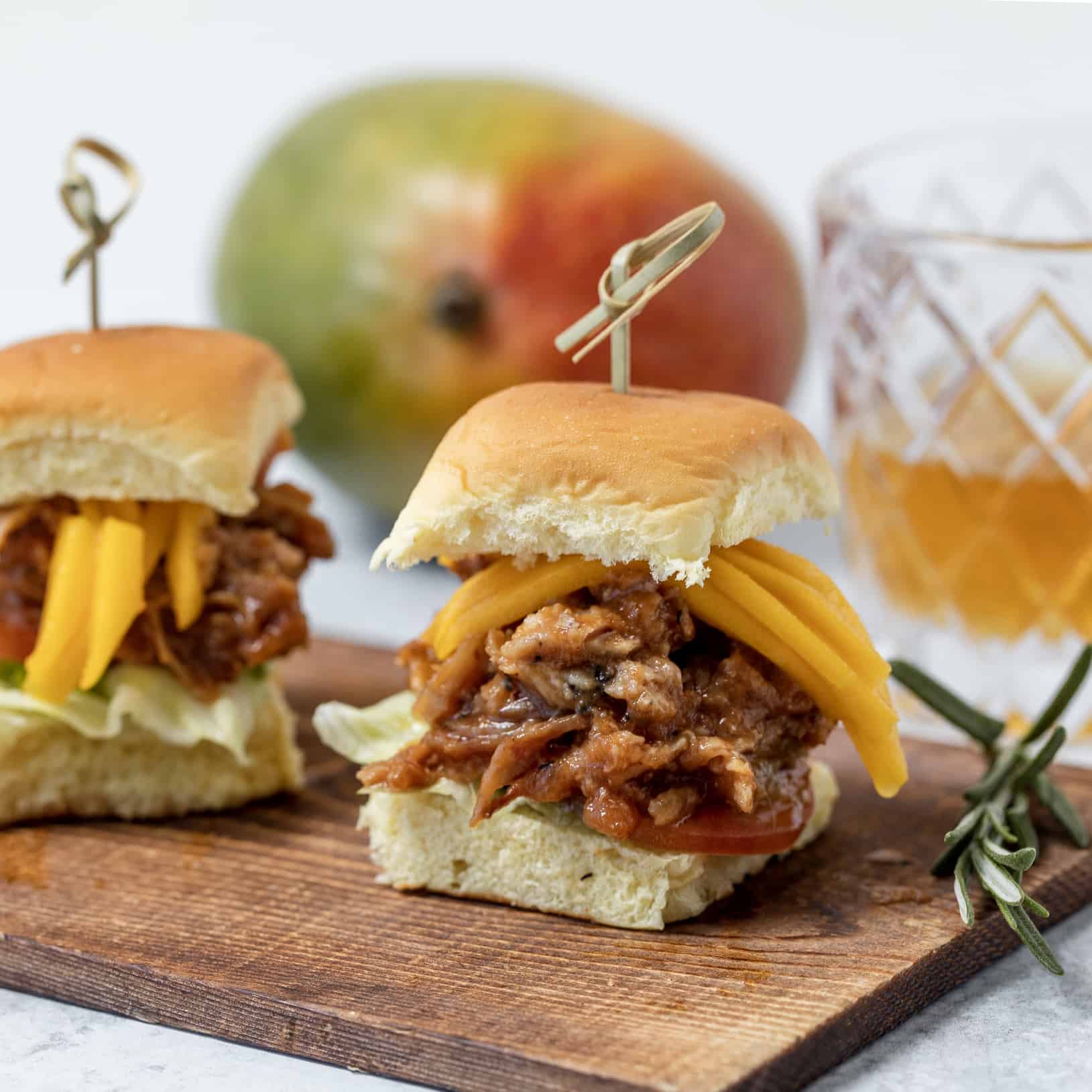 Pulled Tropical Pork Sliders