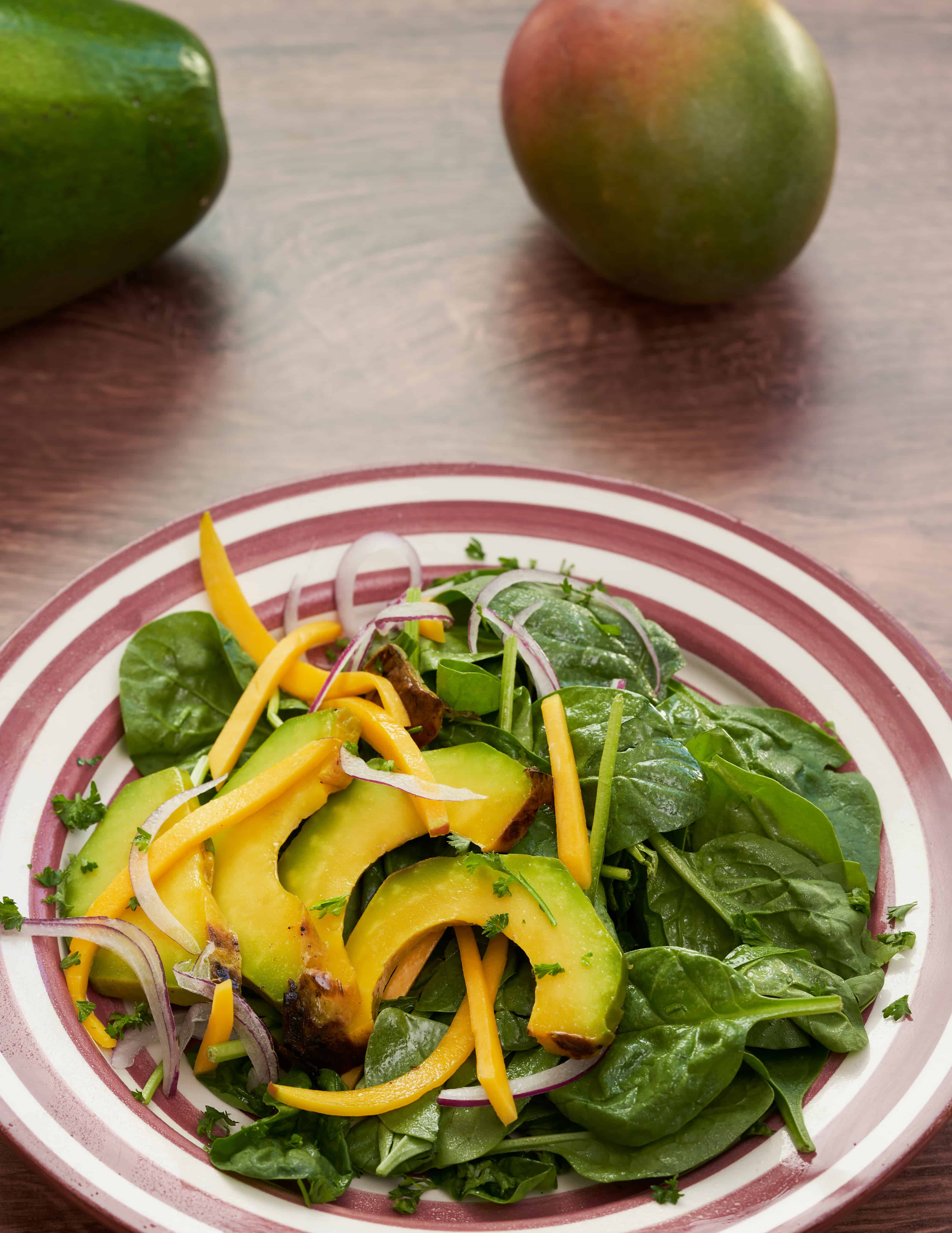 Grilled Avocado & Mango Summer Salad