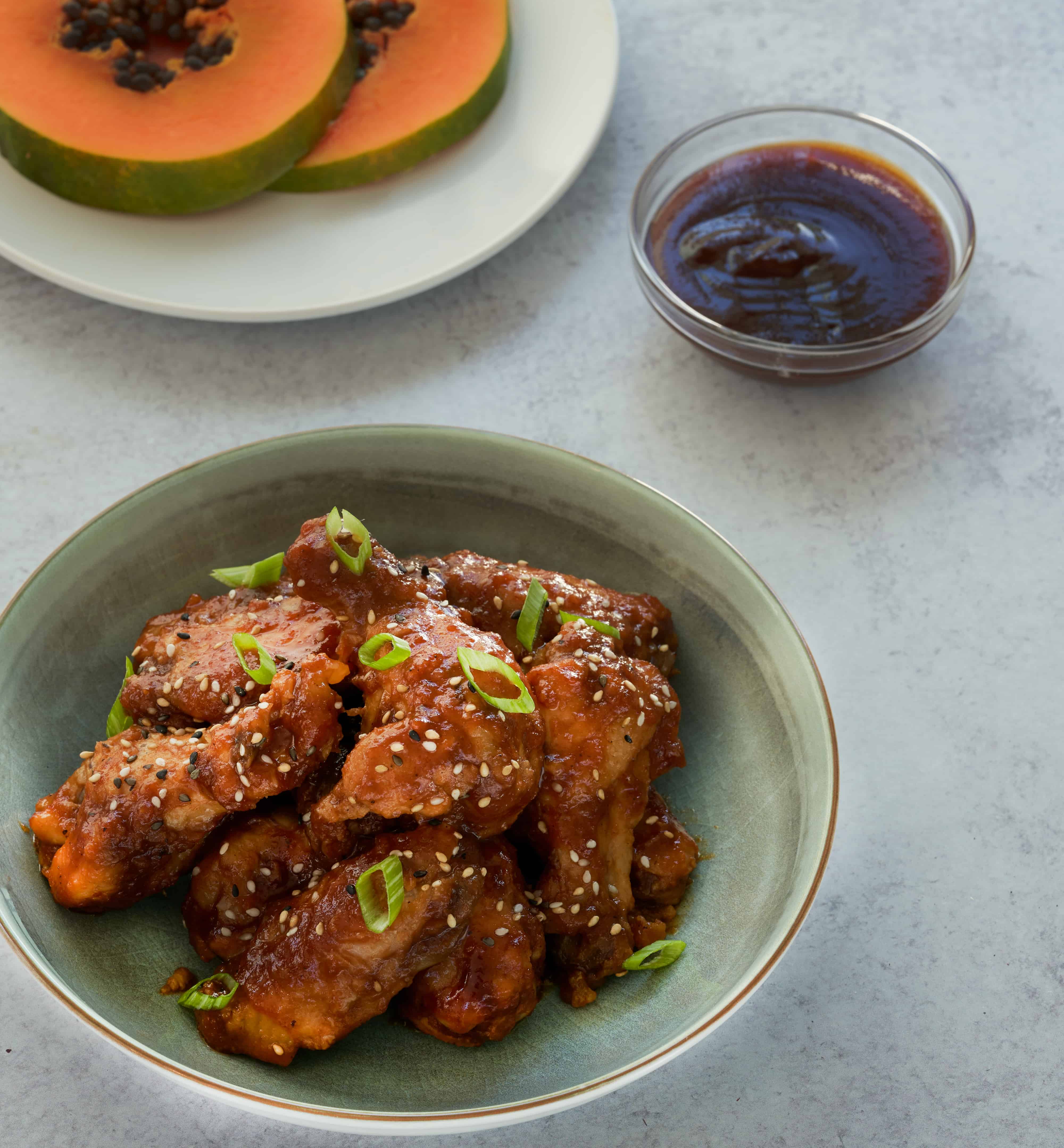 Papaya BBQ Chicken Wings