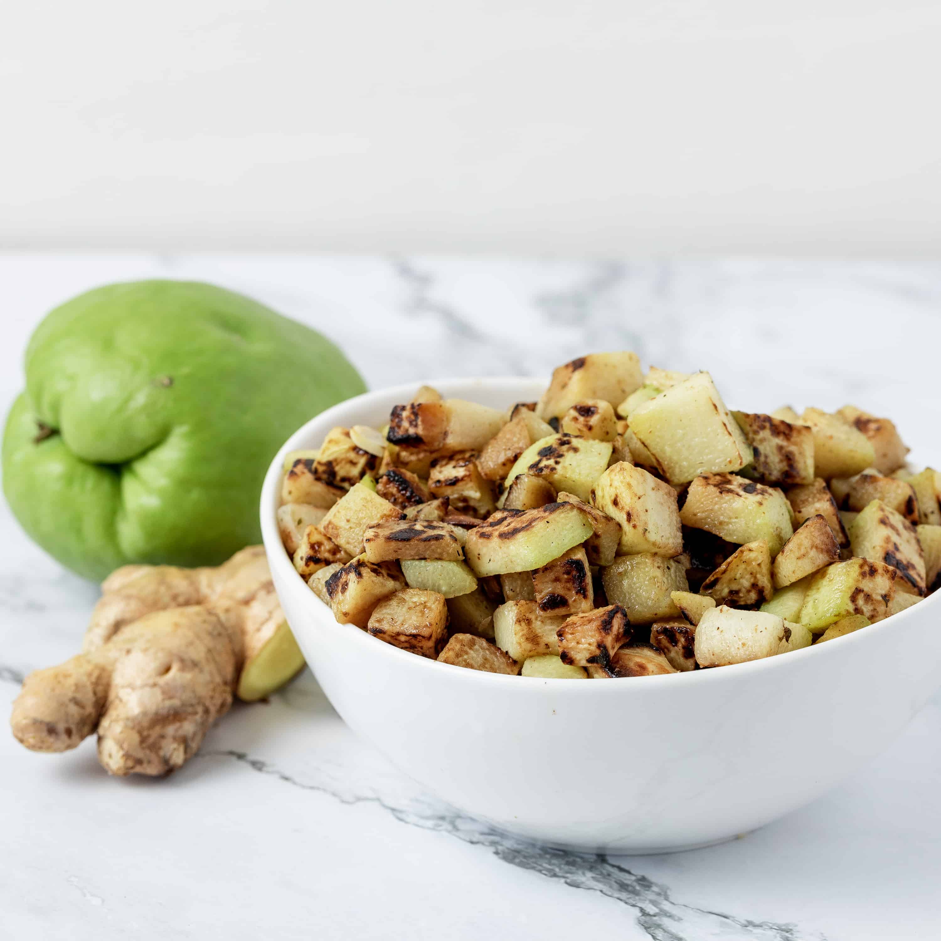 Ginger Pan Roasted Chayote