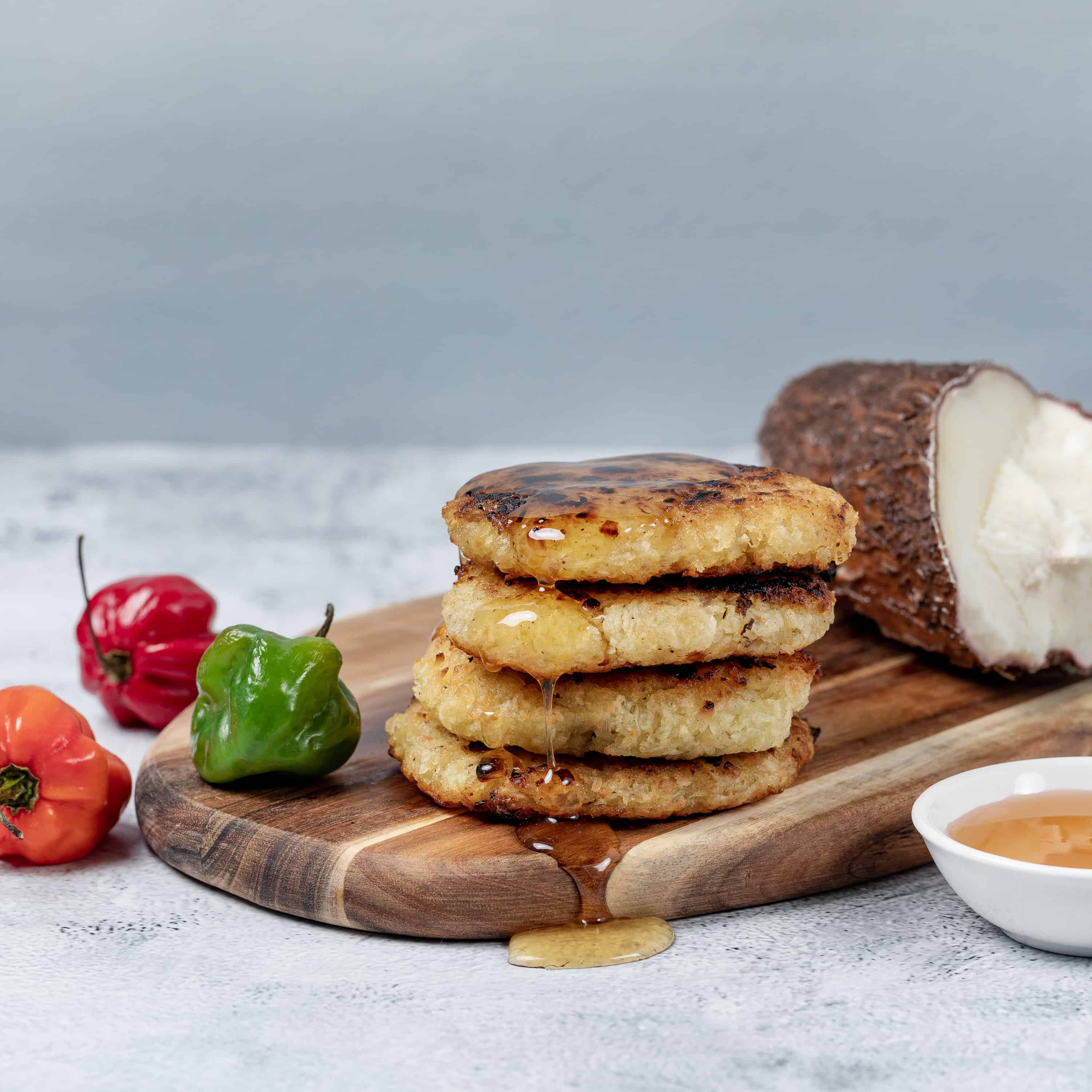 Yuca Hashbrown with Spicy Syrup